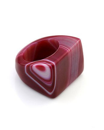 InspiRING Flat Bordowy rozmiar 20, Brazi Druse Jewelry