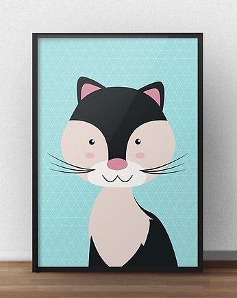 Plakat z kotem dla dzieci A3 (297mm x 420mm), scandiposter