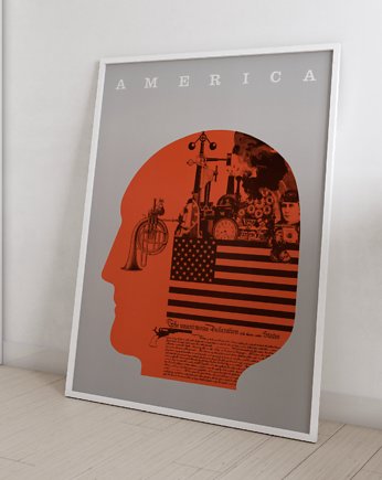 Plakat Vintage Retro America, ZAMIŁOWANIA - Fajne prezenty