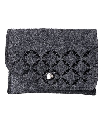 Etui filcowe na karty - grafitowe - ażurowe, Beltrani