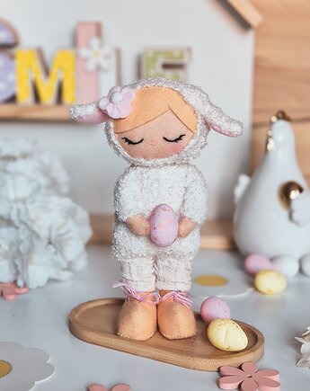 Wielkanocny Baranek. Ozdoba wielkanocna, lalka, dekoracja, TuliTysie