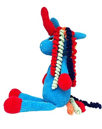 Maskotka Jednorożec Ręcznie Robiona Handmade 70 cm Kolorowa Przytulanka, Sklep Angelos