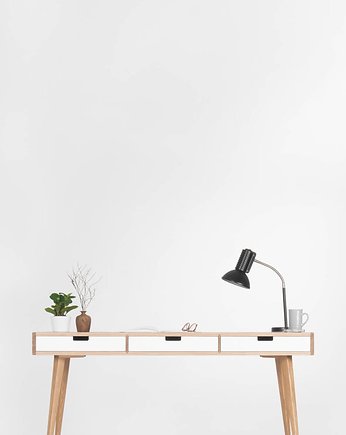 HEIM - Biurko z dwoma szufladami i wneką, lata 60s, Mo Woodwork