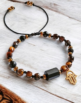 OCHRONA, SIŁA - czarny turmalin, tygrysie oko, HAMSA, kaktusia