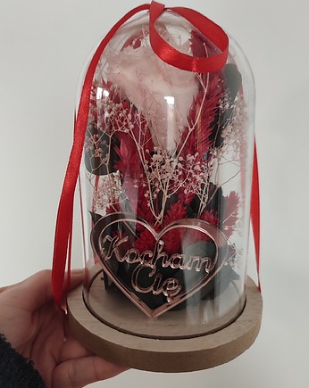Kopuła z wieczna róża kwiaty na DZIEŃ KOBIET, Fiori di Antonietta
