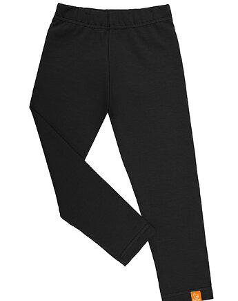 Legginsy dla dziewczynki RAINBOW gładkie - czarne, Benni