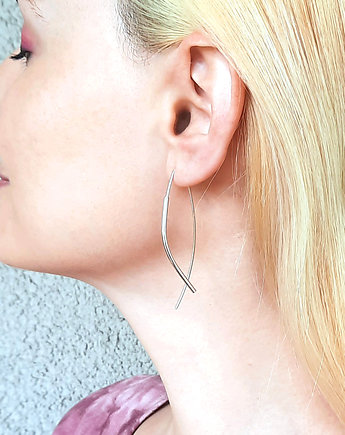 Kolczyki srebrne Rurki Nawias Kolekcja Minimal