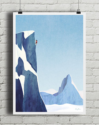 Plakat Zimowa wspinaczka górska, minimalmill