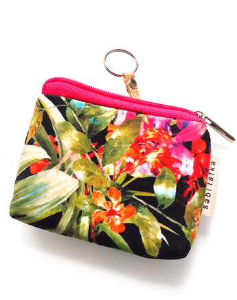 Welurowe etui na klucze Kwiatowe, sabi tatka