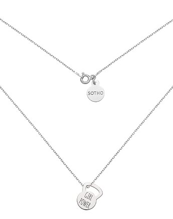Srebrny naszyjnik kettlebell GIRL POWER, SOTHO