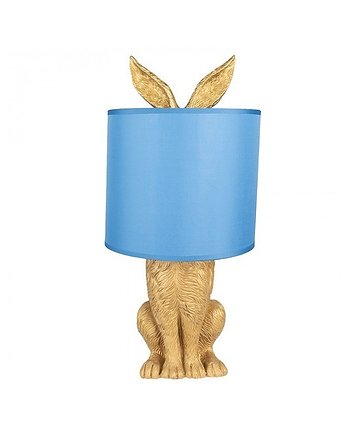 Lampa Stołowa Rabbit Złota Blue 43 cm, OKAZJE - Prezenty na 18 dla syna