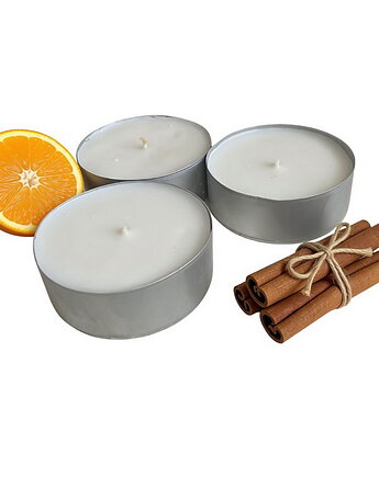 XXL Orange Cinnamon 3 szt. tealight 105g- wosk sojowy (dostępne inne zapachy), Coccola JEWELLERY