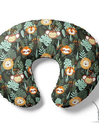 Poduszka rogal do karmienia Zielone safari, Baby Love Decor