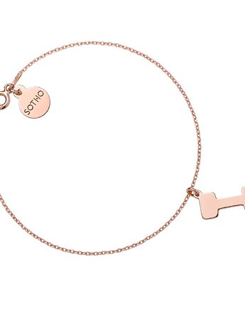 Bransoletka z różowego złota z ciężarkiem, SOTHO