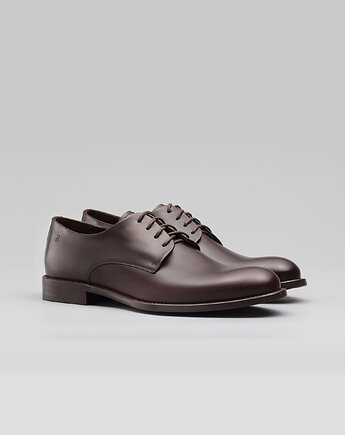 Brązowe buty skórzane p005, BORGIO