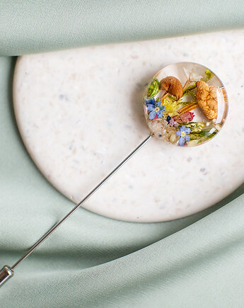 Broszka z leśną kompozycją, nature gift