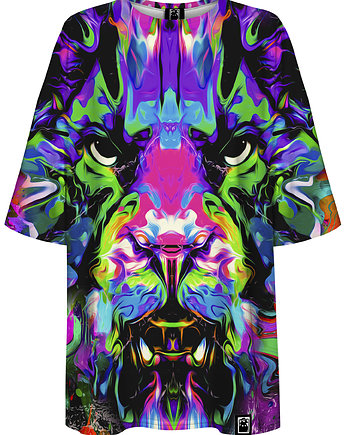 DR.CROW T-shirt Damski Oversize Lew Tiger, DrCrow