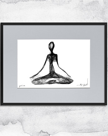 Joga - autorska grafika z ramą, Maja Gajewska