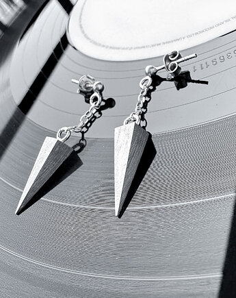 Kolczyki srebrne rockowe Spike light, SHAMBALA