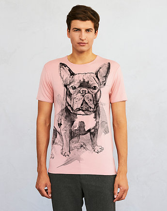 Bulldog Men's T-shirt light pink, SELVA
