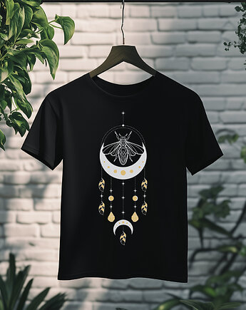 Koszulka - Święta geometria - Cykada z gwiezdnym ornamentem, Black Sapphire Art