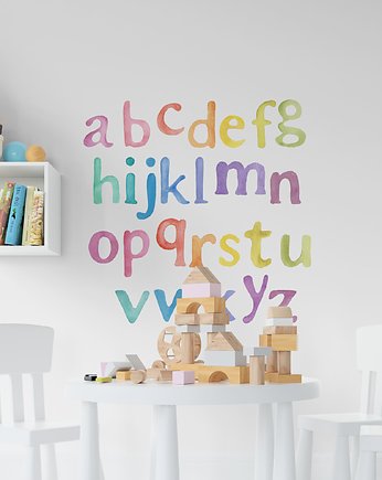 Naklejki Alfabet Akwarelowy, OSOBY - Prezent dla dwulatka