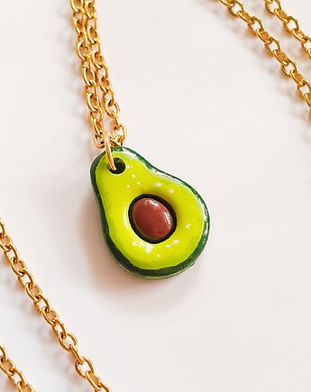 Naszyjnik z awokado, biżuteria dla weganki, prezent dla ekologa, boho, Dary Rusałki