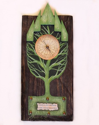 Drzewo Nadziei /3/ obraz malowany na desce technika mieszana, Galeriai