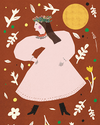 Plakat Folk wersja ruda, MUKI design