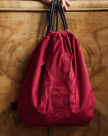 MALINA & JELONEK velvetowy plecak, MioUnico
