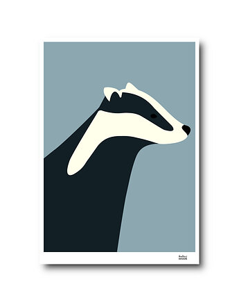 Plakat Borsuk szary, Hultaj Design