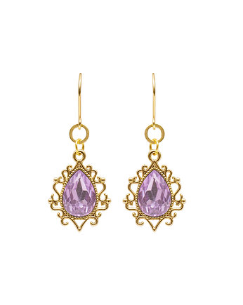 Błyszczące i eleganckie kolczyki pozłacane Arrabiana Purple., mdesign