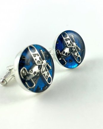 SPINKI - AVIATOR SILVER (blue), DROBINY CZASU