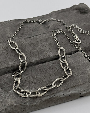 Minimalistyczny srebrny naszyjnik, RayOfArt