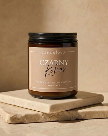 Czarny Kokos świeca sojowa, Candelovo