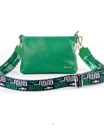 Torba skórzana z ozdobnym paskiem (6938), BOSCCOLO