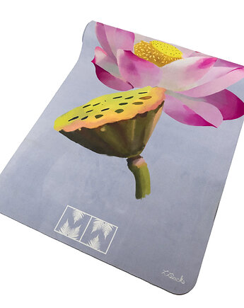 Mata do jogi z mikrofibrą MOSS 4mm Lotos, mikrofibra + naturalny kauczuk, Mellow Ways