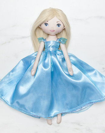Lalka księżniczka w błękitnej sukni balowej, MaFee Dolls