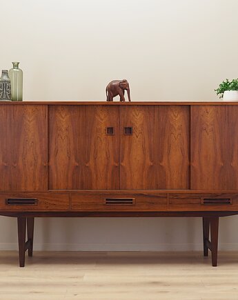 Highboard palisandrowy, duński design, lata 60, produkcja: Dania, Przetwory design