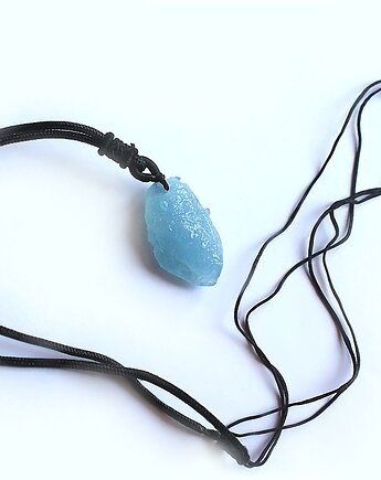 AKWAMARYN surowy wisior, KEIT