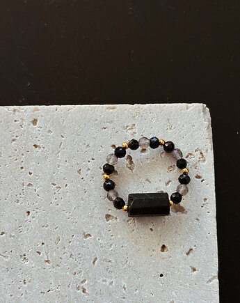 Pierścionek elastyczny Turmalin, Chmolowska Jewellery