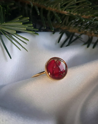 Mikro pierścionek z różą, Figa handmade accessories