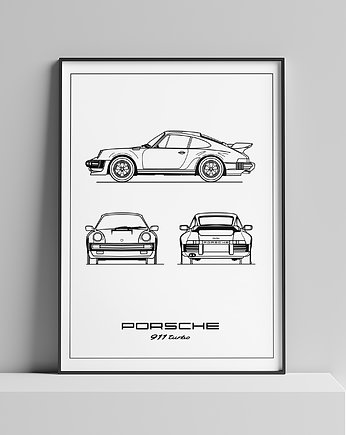 Plakat Legendy Motoryzacji - Porsche 911 Turbo, Peszkowski Graphic