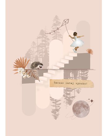 Kolaż/plakat z afirmacją LATAWIEC, Focusy