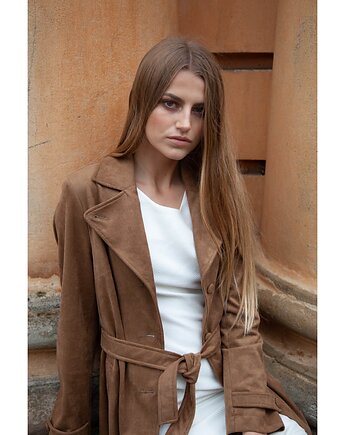 Trencz zamszowy Walnut, EVA GRYGO