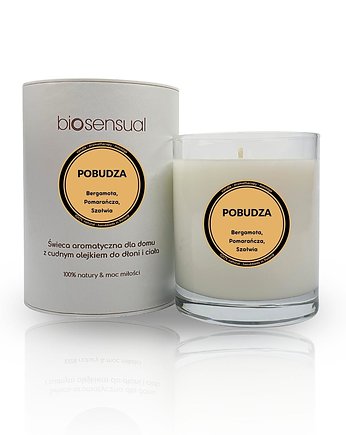 Świeca do masażu i aromaterapii POBUDZA 200g, Biosensual