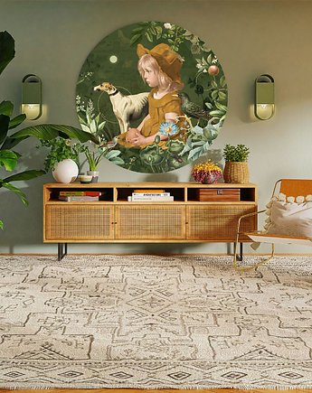 Samoprzylepna tapeta w kształcie koła, w stylu vintage, ILLU decor