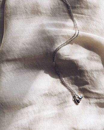 Mini Liquid Necklace (silver, double drop), ZAMIŁOWANIA - Wyjątkowy prezent