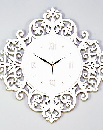 DEKORACYJNY, AŻUROWY ZEGAR , VERONA, VINTAGE, RETRO STYLE L ( 60 x 60 cm ), ORNAMENTI