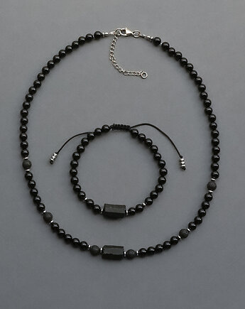 Męski komplet ochronny onyks i turmalin, AT NOON